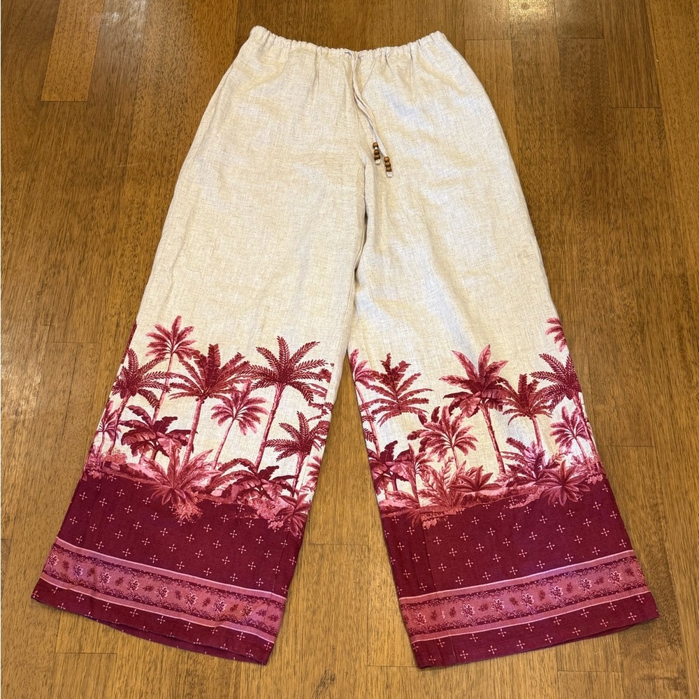 House of Harlow 1960 linen blend wide-leg pants